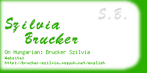 szilvia brucker business card